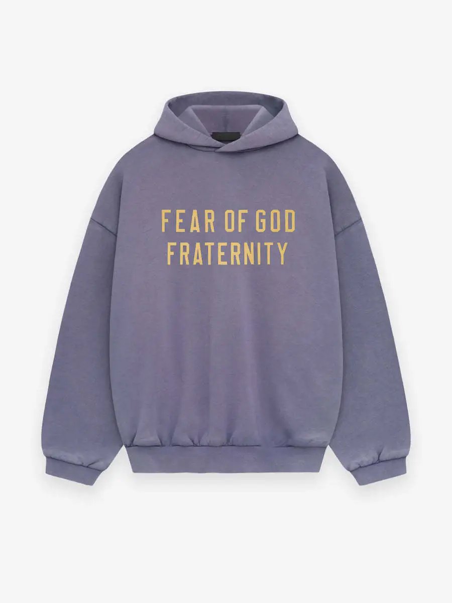 Double Letter Print Fleece Hoodie photo 3