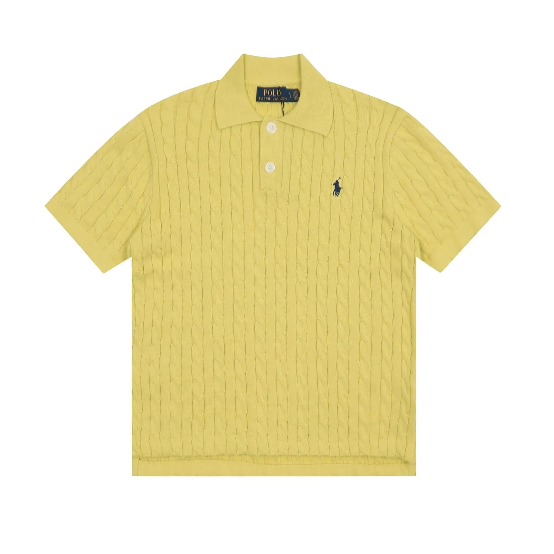 Horse label POLO lapel knitted short-sleeved small twist lapel T-shirt product image