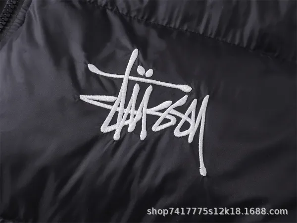 Stüssy Puffer Jacket Black with Pink Lining Down-Jacket - 7
