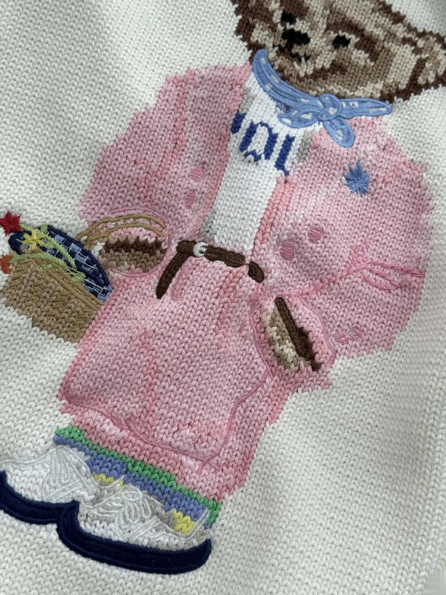 Ralph Lauren Polo Bear Knit Sweater White - 4