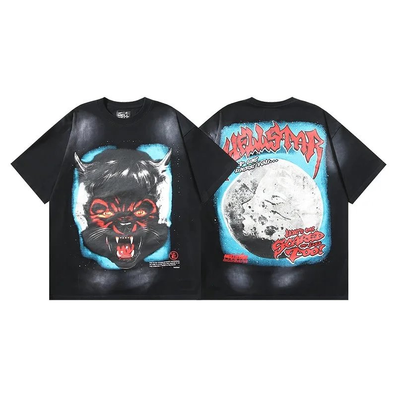 Printed Washed Black T-Shirt photo 7