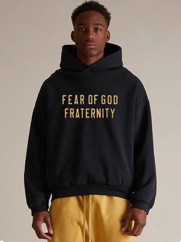 Double Letter Print Fleece Hoodie photo 6