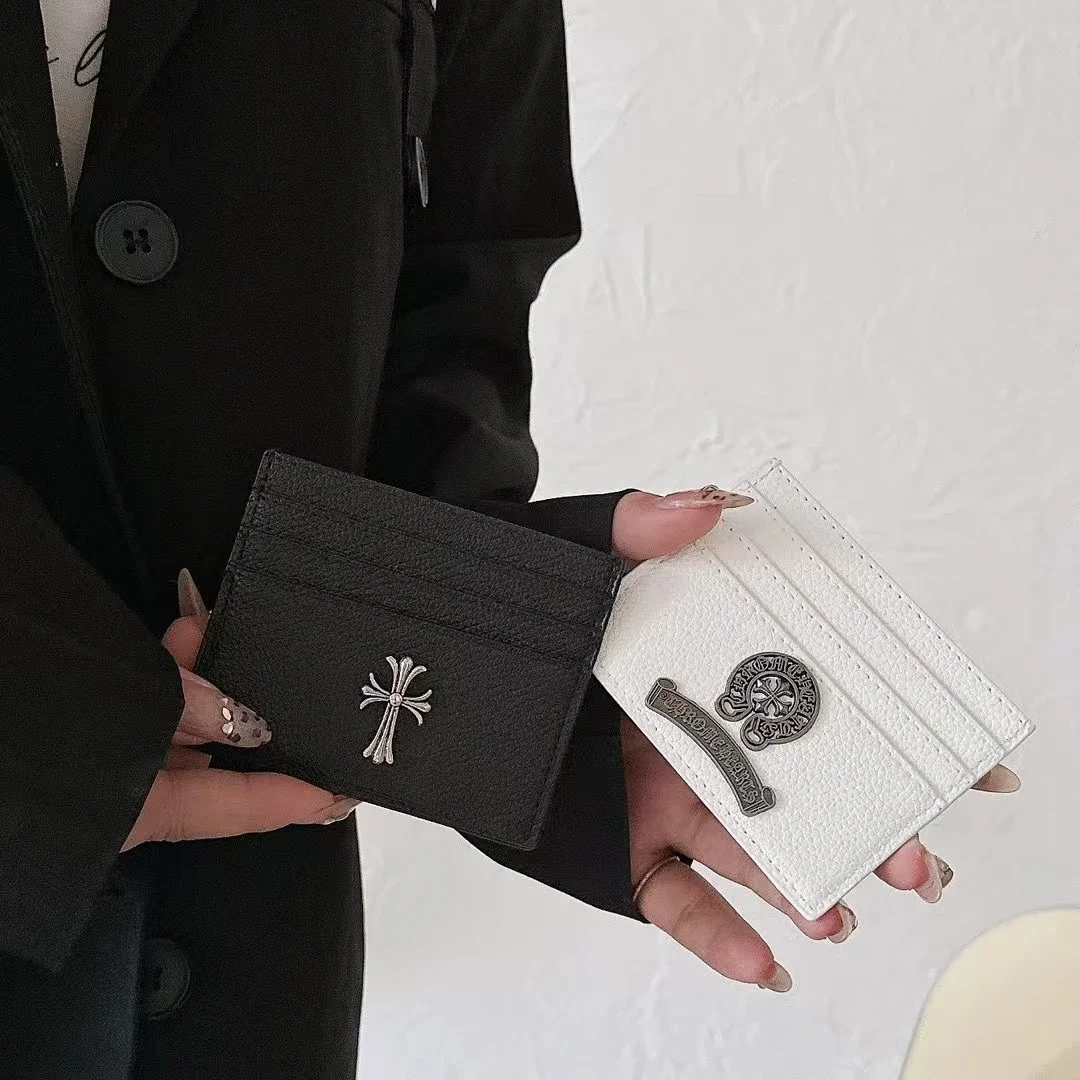 Card holder style Unisex leather case ID bag multi-position card holder