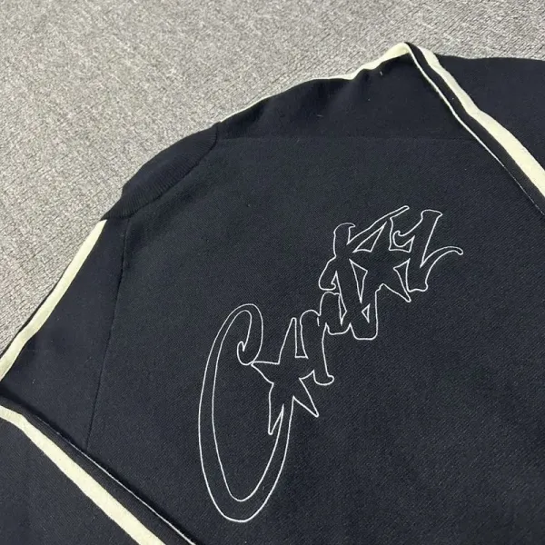 Corteiz Track Jacket Black with White Stripes Outerwear - 21