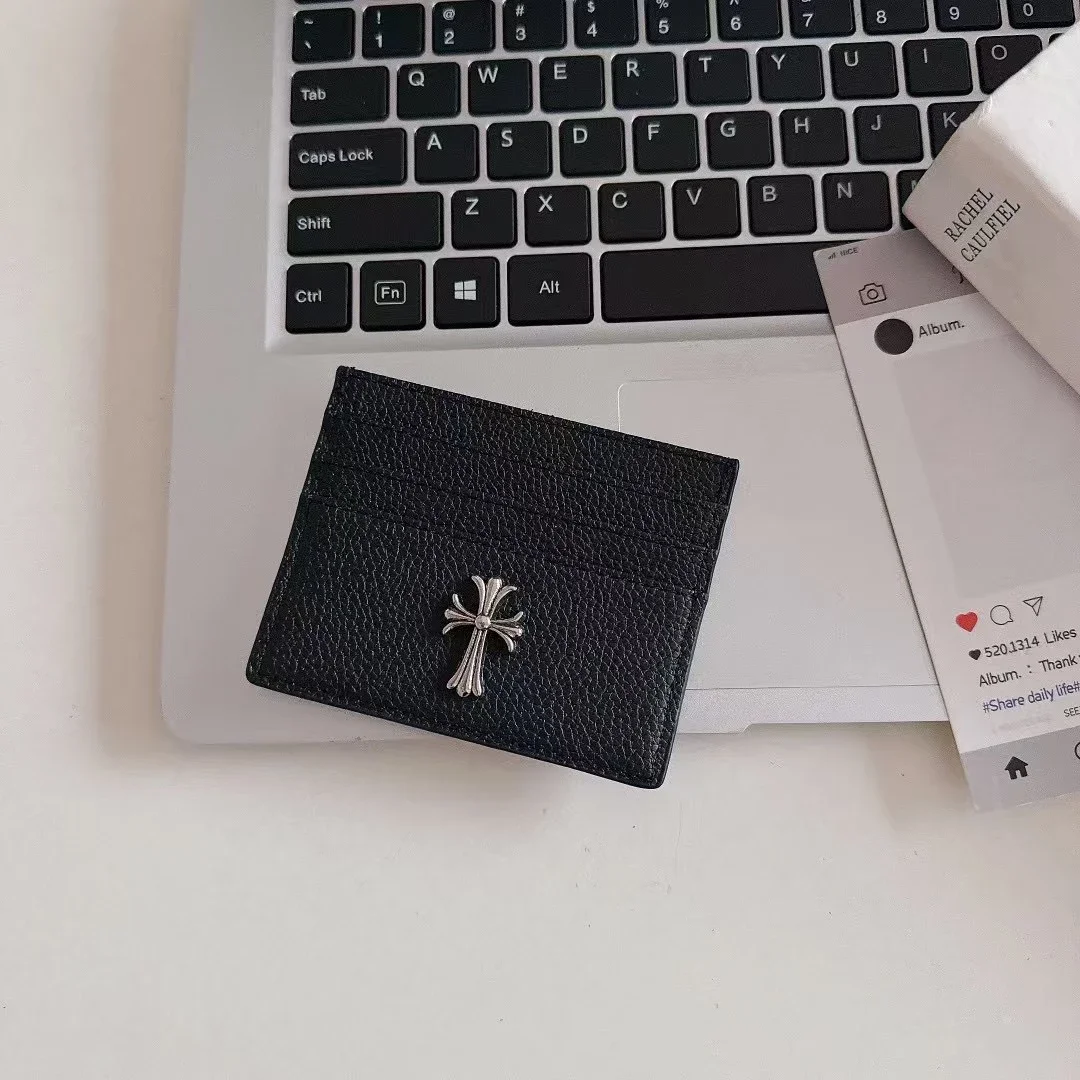 Card holder style Unisex leather case ID bag multi-position card holder