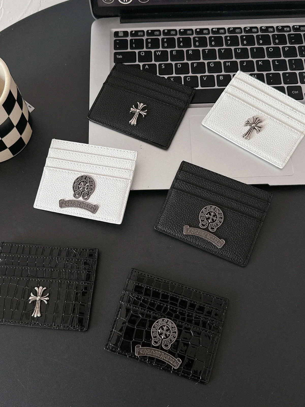 Card holder style Unisex leather case ID bag multi-position card holder