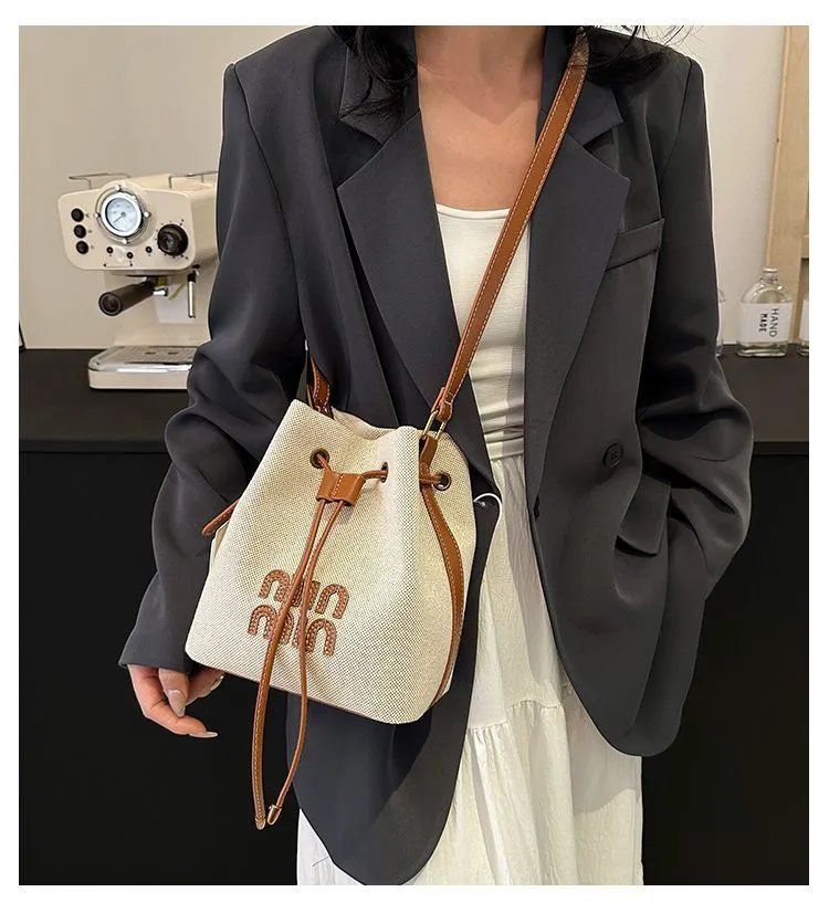 Canvas Bucket Bag Shoulder Crossbody photo 4