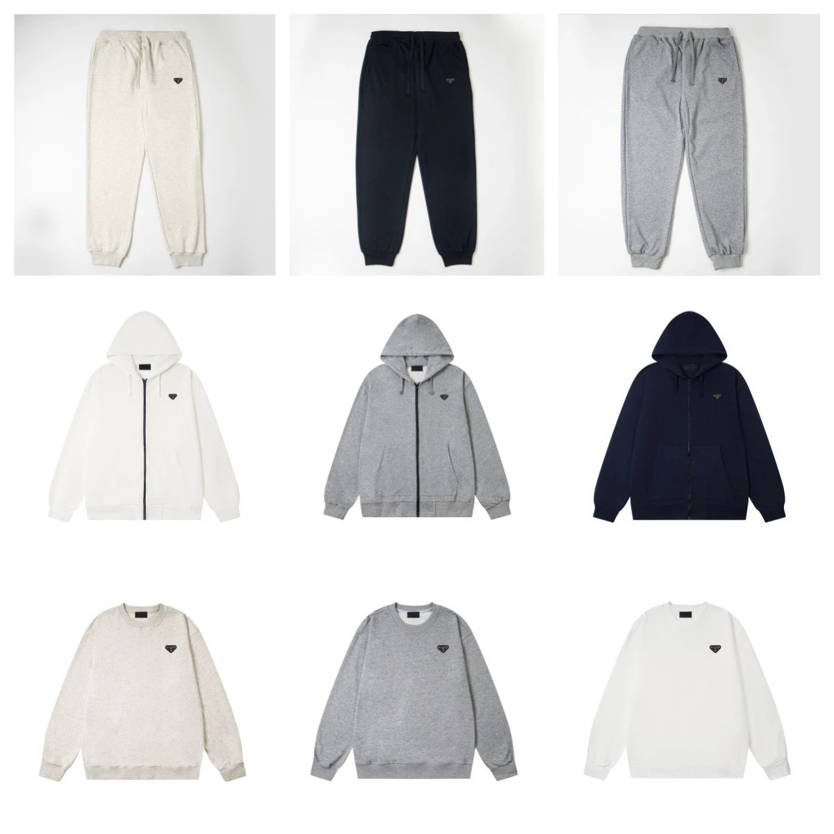 Prada Triangle Logo Hoodie & Sweatpants Set