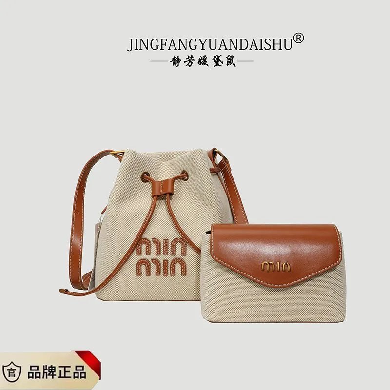 Canvas Bucket Bag Shoulder Crossbody photo 2