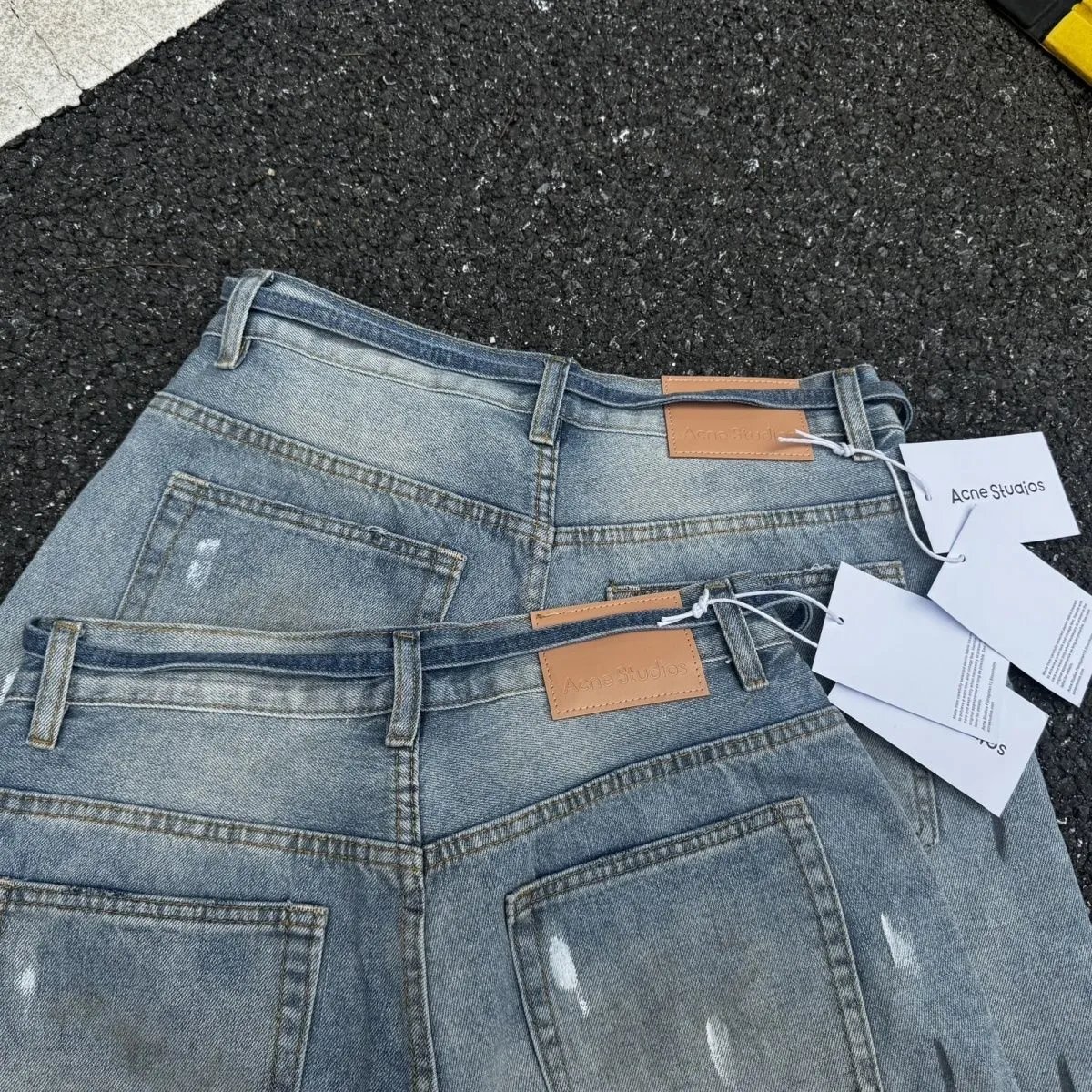 AC Splatter Washed Distressed Denim Shorts photo 4