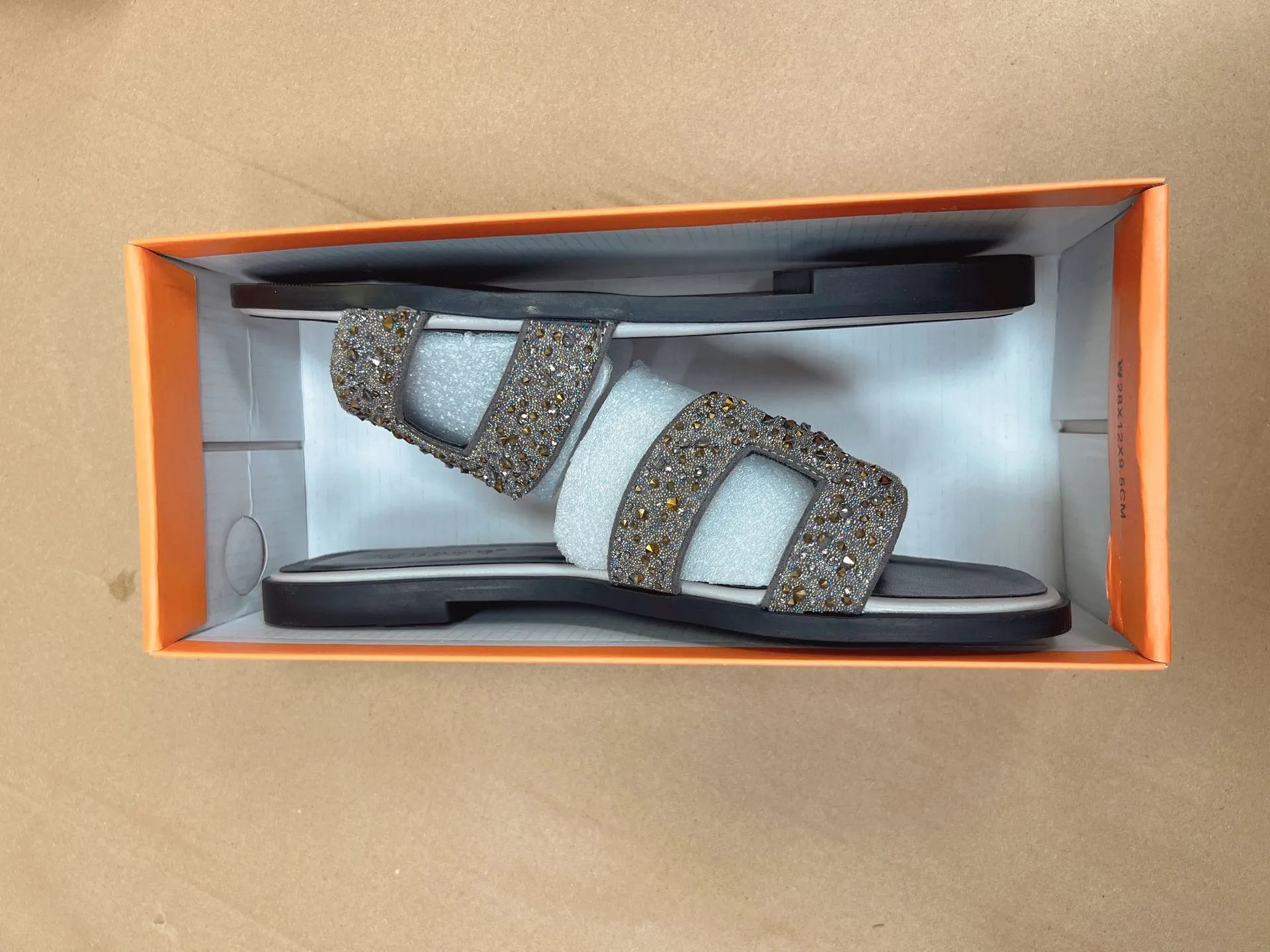 Rhinestone Flat Sandals photo 3