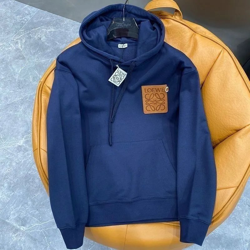 Hooded Sweatshirt with Leather Pocket photo 4