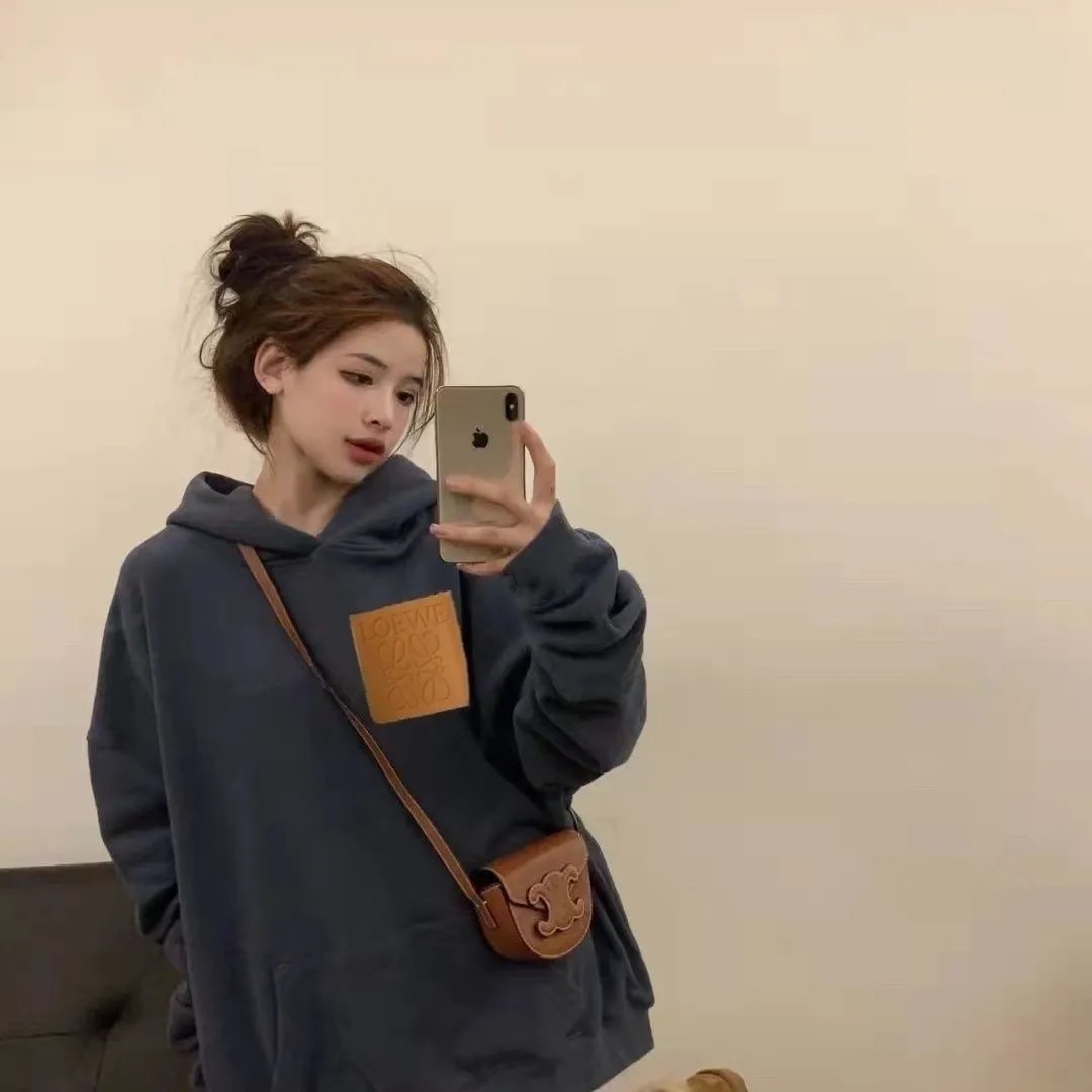 Hooded Sweatshirt with Leather Pocket photo 6