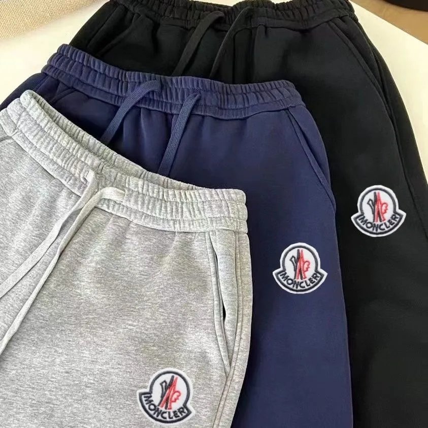 Moncler Spring Autumn Embroidered Cotton Sweatpant