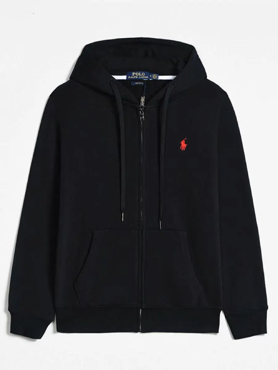 Zip-Up Black with Red Logo