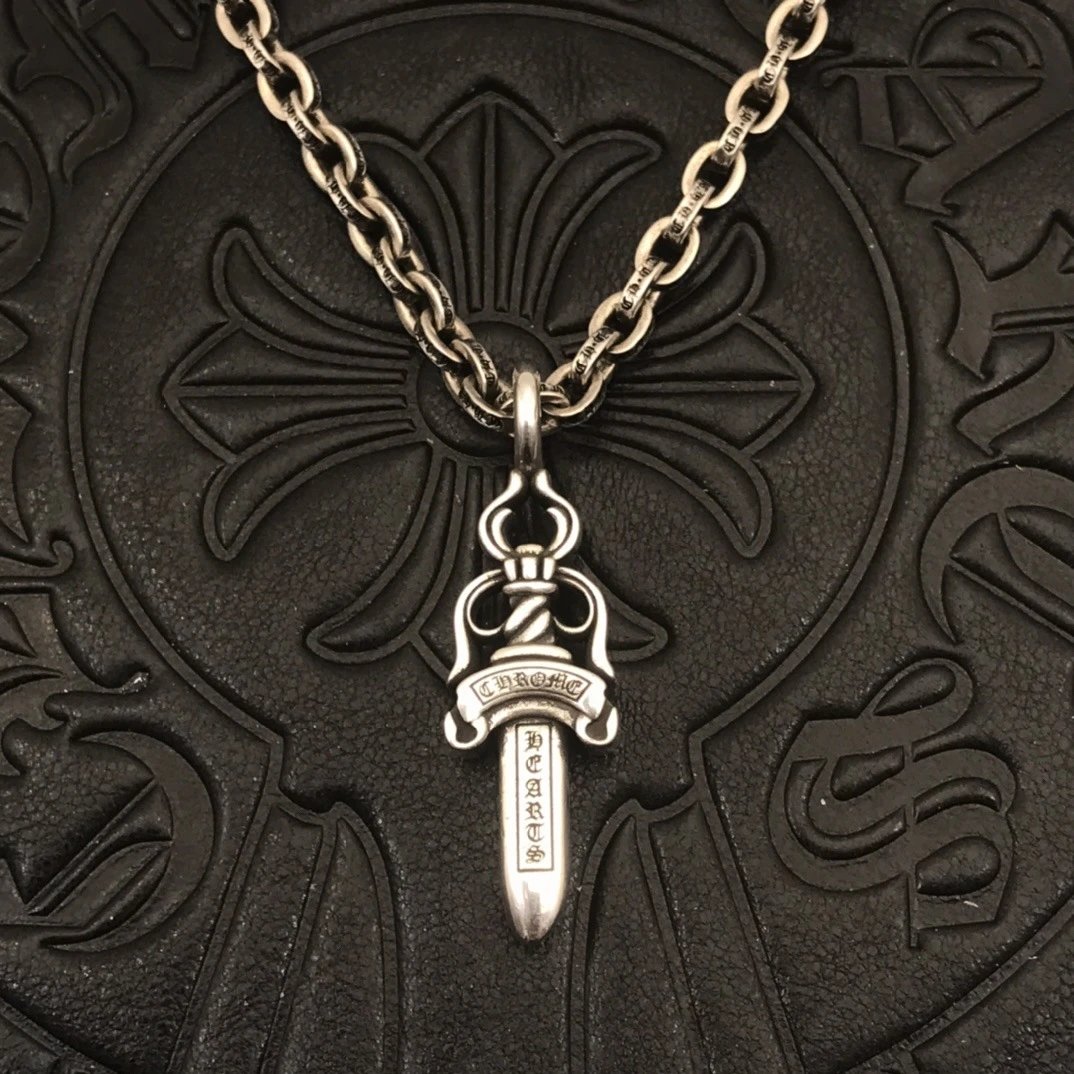 Chrome Hearts Silver Dagger Necklace