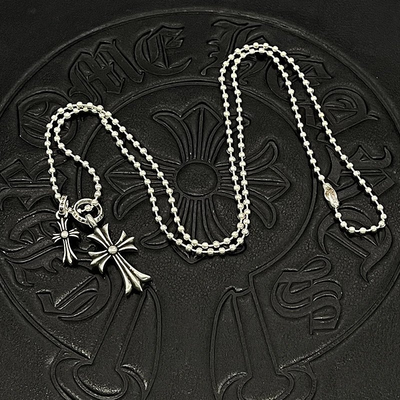 Chrome Hearts Cross Ball Chain Necklace