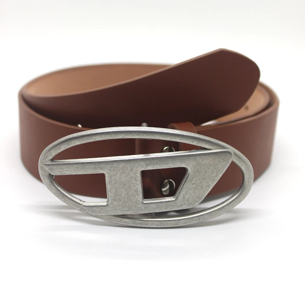 Matte buckle camel belt 3.8 wide