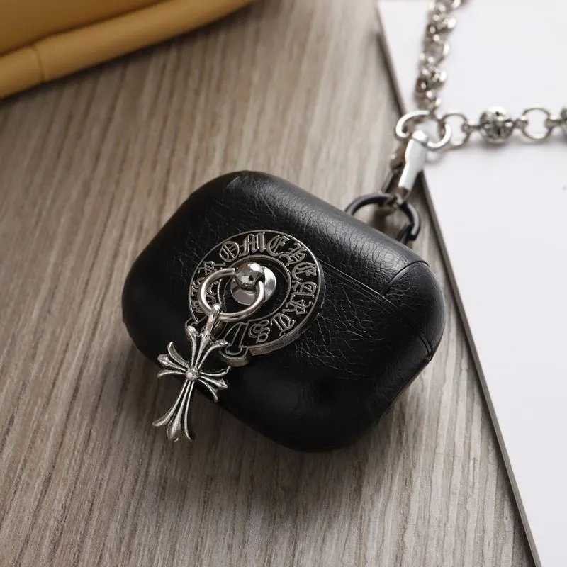 Chrome Hearts AirPods Pro Case Black Leather - 7