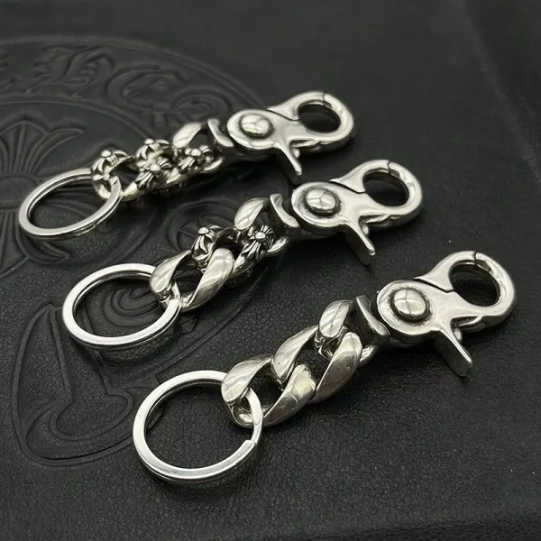 Chrome Hearts Cross Pendant Keychain Silver Accessories Jewelry - 5