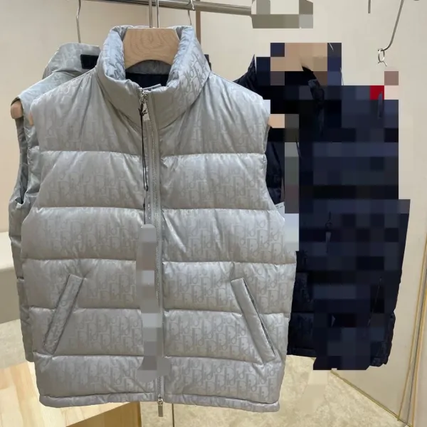 Dior Oblique Monogram Quilted Vest Navy - 2