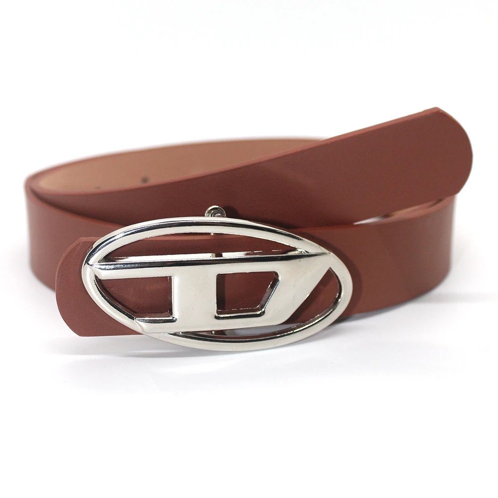 Glossy buckle camel belt 2.8 wide