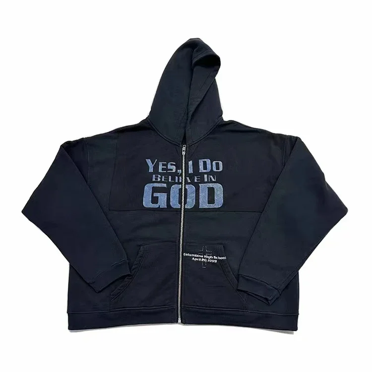 ERD Believe In God Sudadera con Cremallera