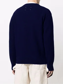 thumbnail for Knitwear, round neck, pullover, loose sweater, men's and women's original four-corner stitch sweater