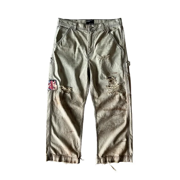 Pantalones Denim Distressed Canvas ERD