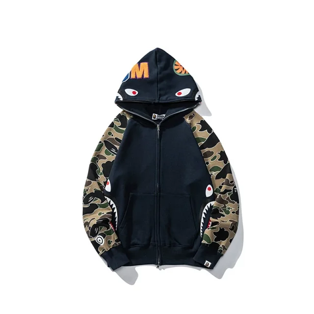 A Bathing Ape Hoodies & Sweatshirts Shark full-zip camouflage hoodie product detail image 26