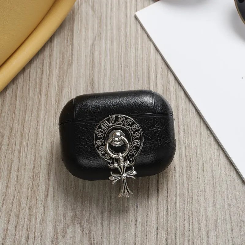 Chrome Hearts AirPods Pro Case Black Leather - 8