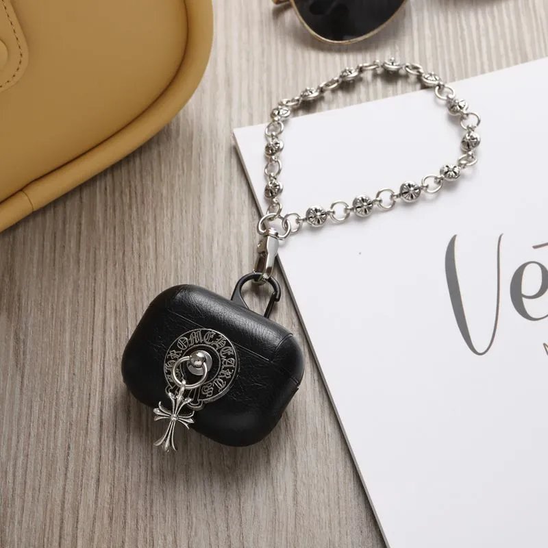 Chrome Hearts AirPods Pro Case Black Leather - 3