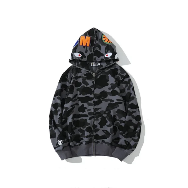 A Bathing Ape Hoodies & Sweatshirts Shark full-zip camouflage hoodie product detail image 17