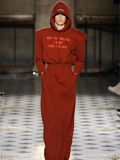 Vetements Cropped Bridges Hoodie