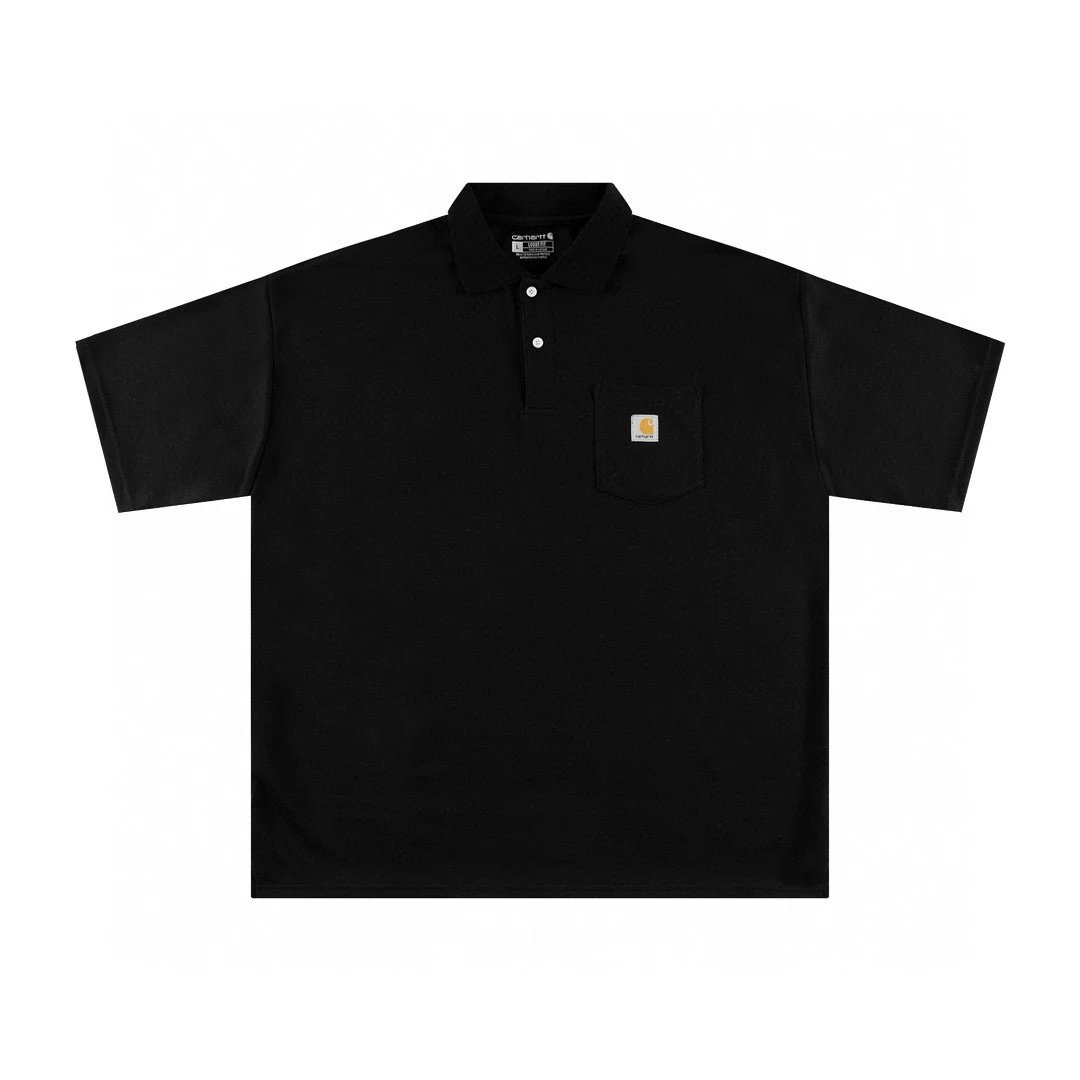 Carhartt Black Polo Shirt with Chest Pocket - 136622