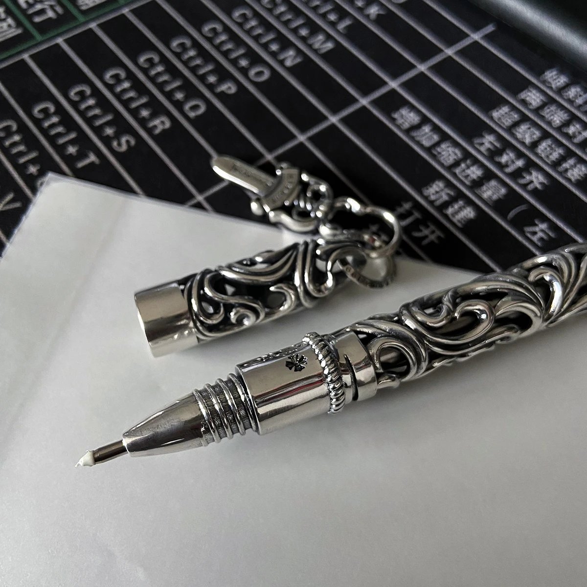 Chrome Hearts Dagger Keychain Silver Accessories Jewelry - 17