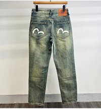 Light blue washed white small M print