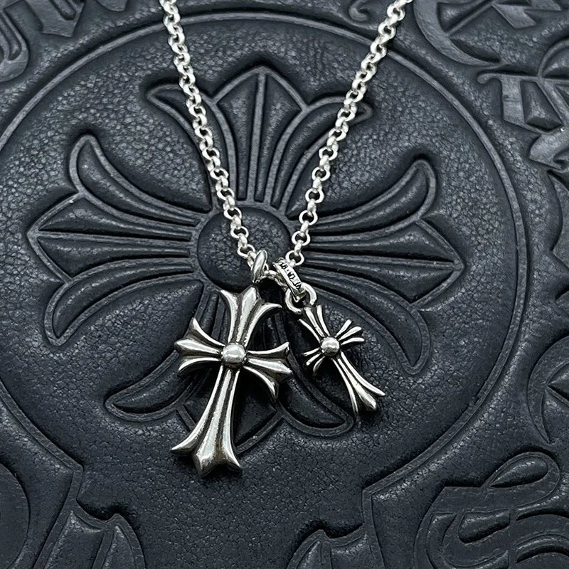Chrome Hearts Silver Cross Necklace
