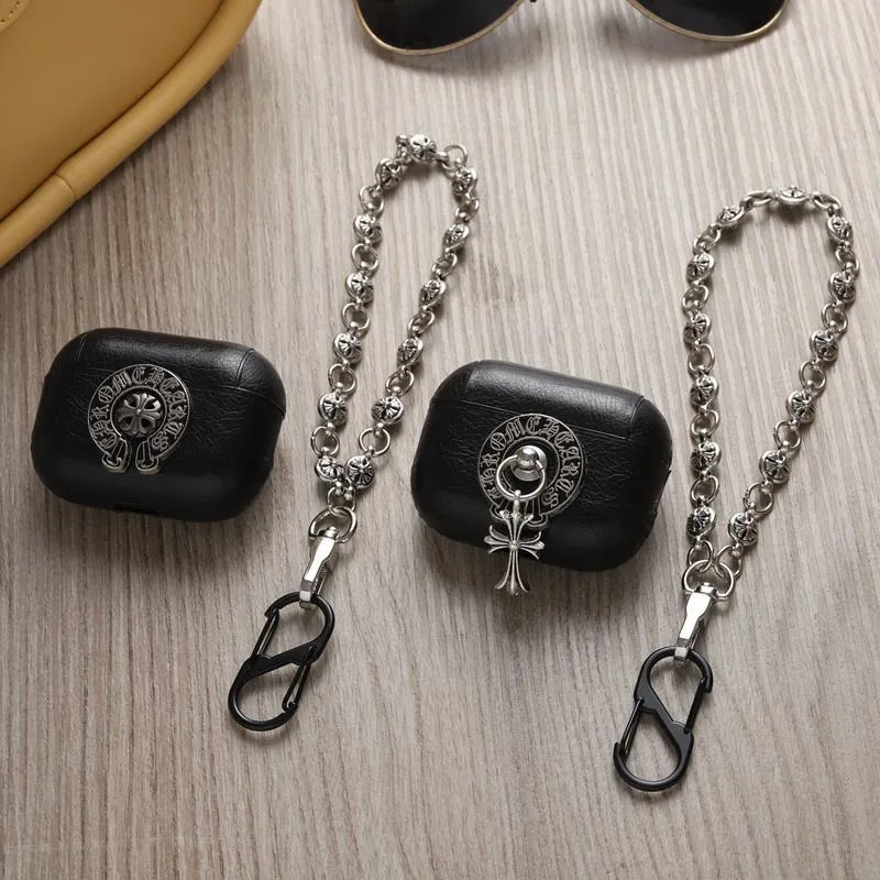 Chrome Hearts AirPods Pro Case Black Leather - 2