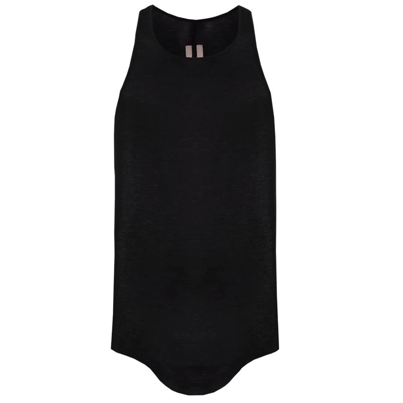 Rick Owens Black Long Tank Top