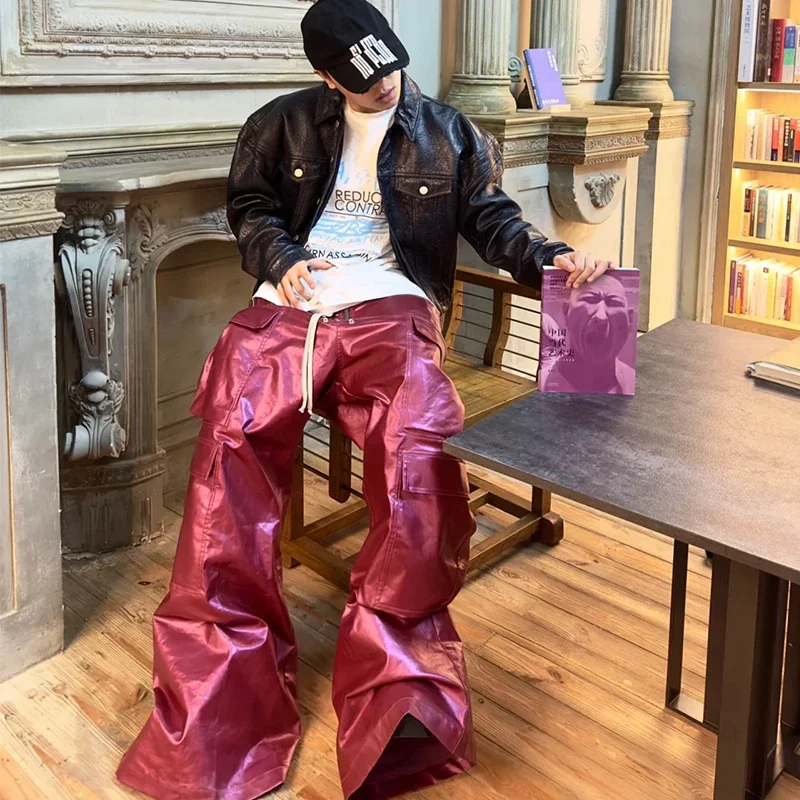 Rick Owens Cargo de Cuero Rosa