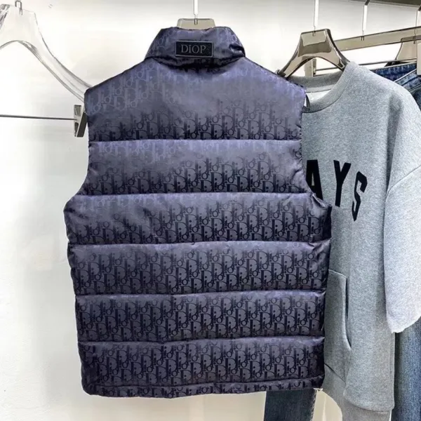 Dior Oblique Monogram Quilted Vest Navy - 4