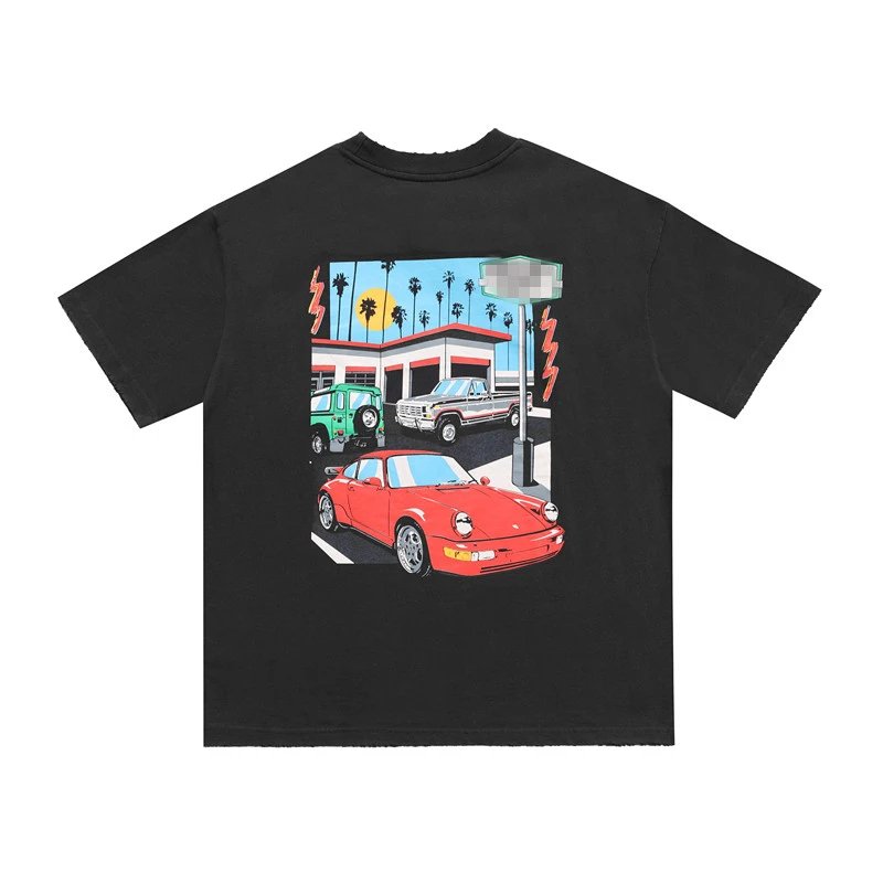Gallery Dept Black Car Graphic Oversized T-Shirt