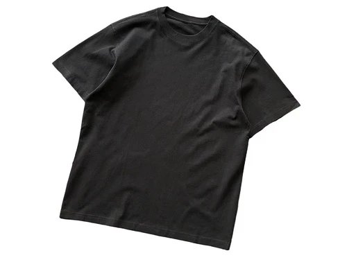Other Black Cotton Crew Neck Loose Fit Unisex Tee