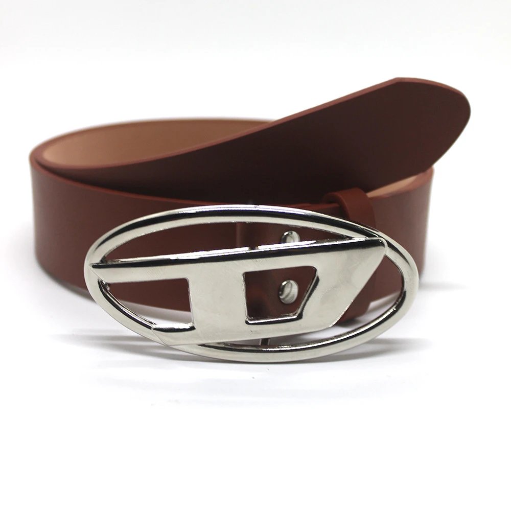 Glossy buckle camel belt 3.8 wide