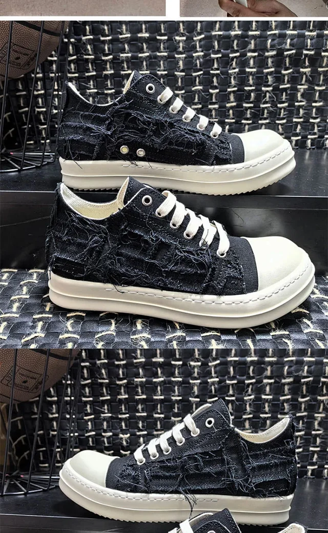 Unbranded Sneakers Distressed Canvas Lace-Up product detail image 3