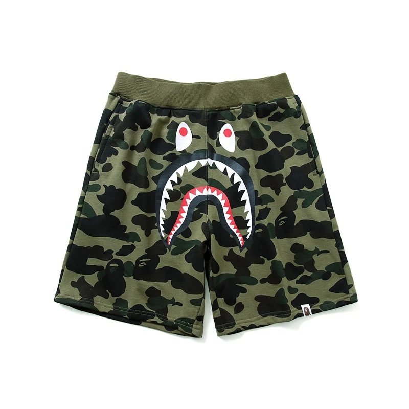 A BATHING APE Camo Shark Shorts