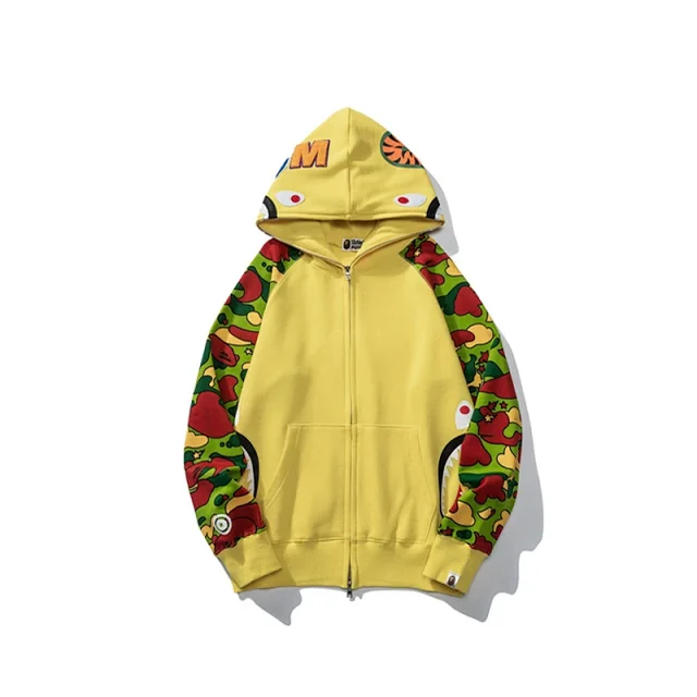 A Bathing Ape Hoodies & Sweatshirts Shark full-zip camouflage hoodie product detail image 27
