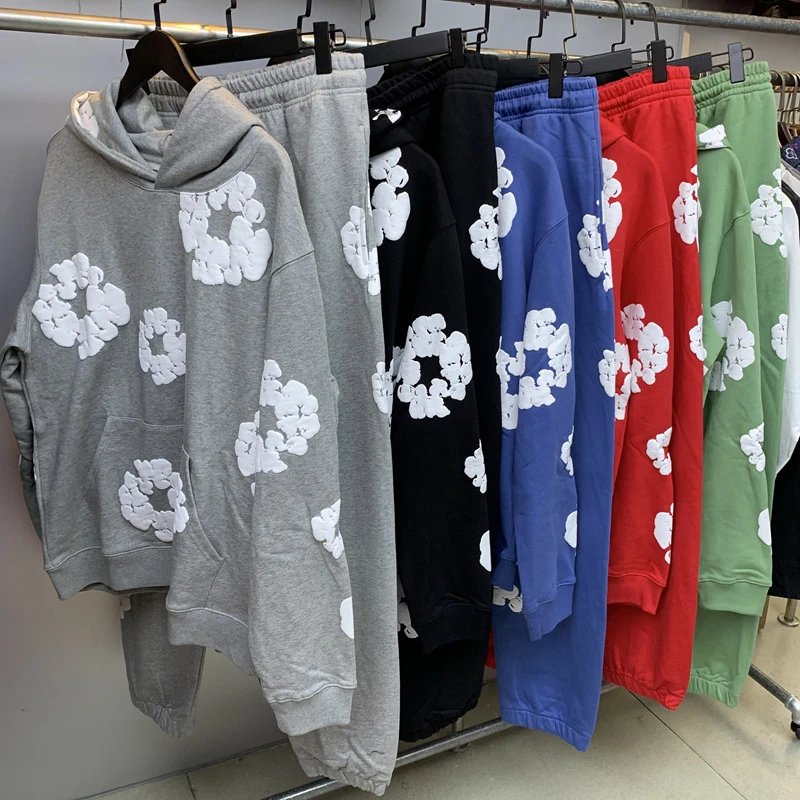 Cotton print hooded sweatshirt sports shorts - LMLSPTS0505