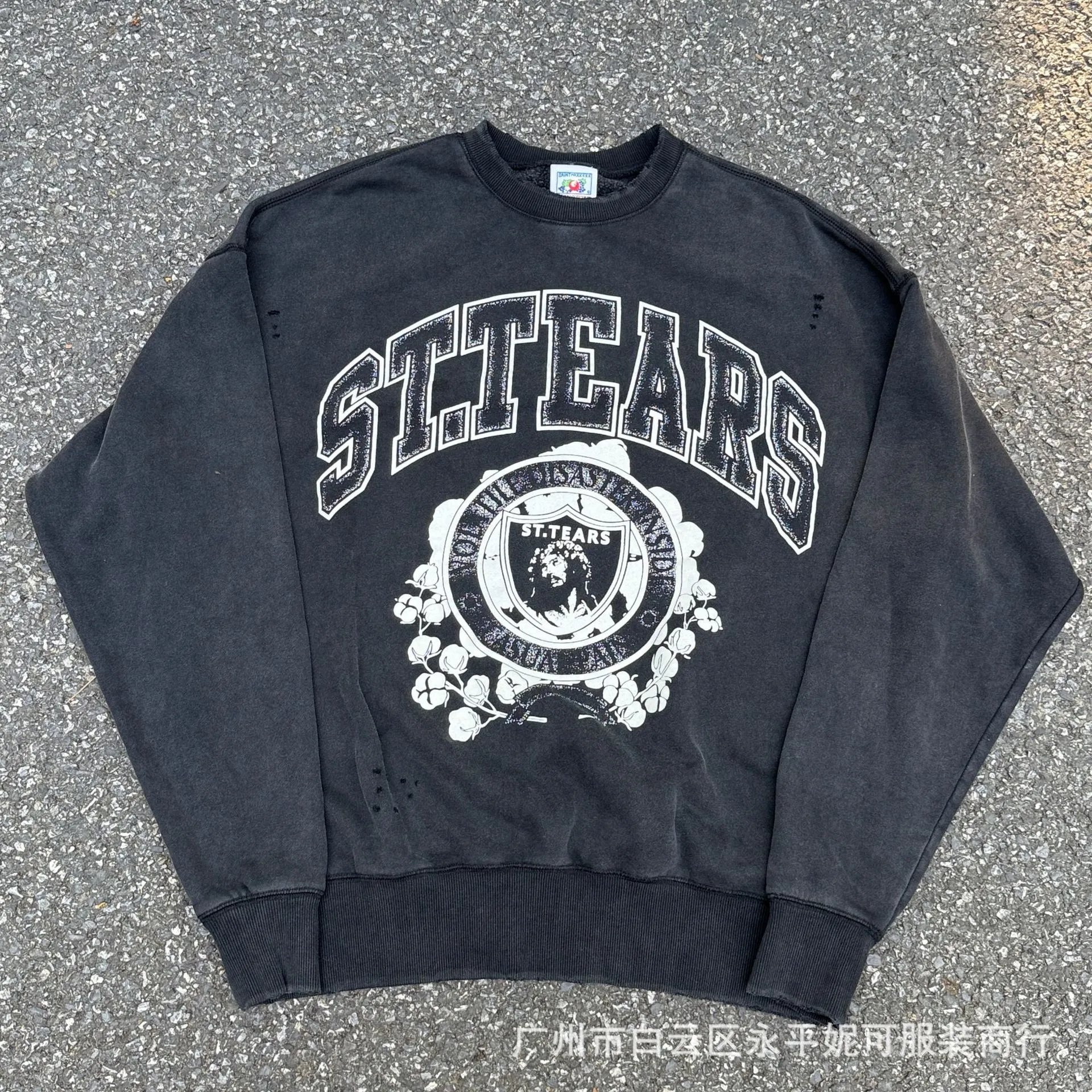 DTxSaintxxx round neck hoodie
